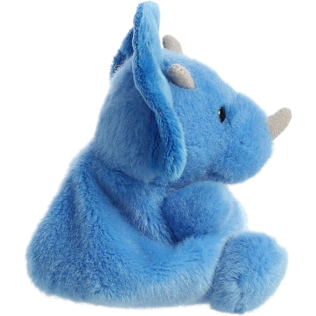 - Mini Blue Palm Pals - 4" Tank Triceratops - Adorable Stuffed Animal