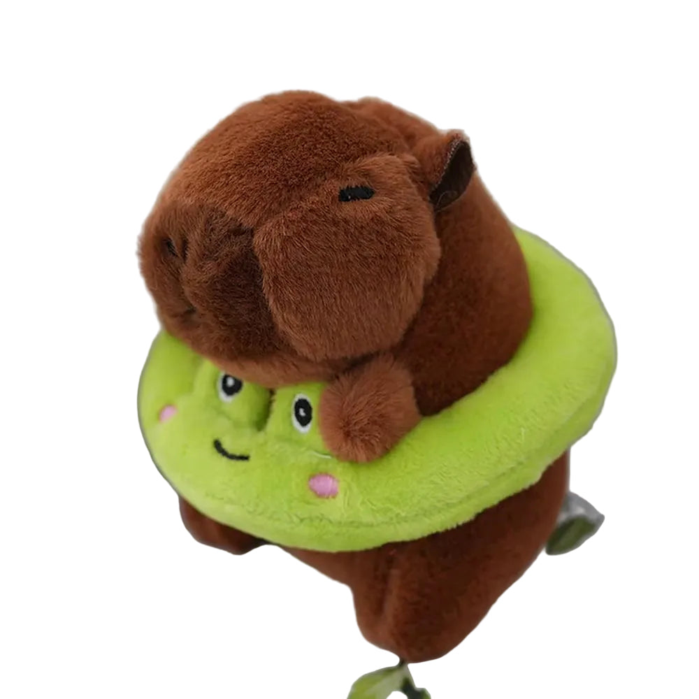 Swimming Ring Capybara Plush Capybara Keychain Stuffed Animals Cute Toy Capybara Bag Pendant Headgear Capybara Doll