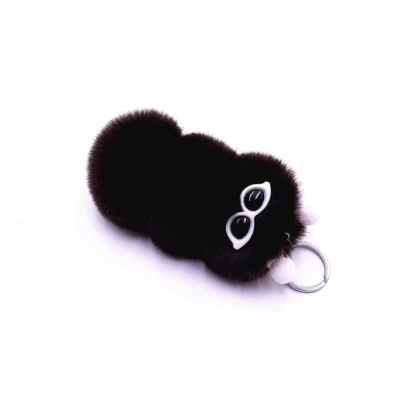 New Cute Caterpillar Keychain Cute Candy Color Cartoon Plush Bag Pendant Car Key Chain Accessories K4176